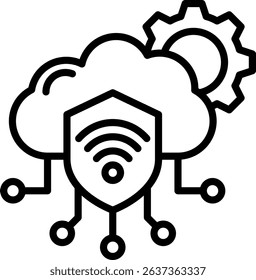 Iot Icon Line Vector Illustration