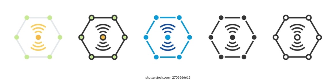 iot icon set multi style various collection