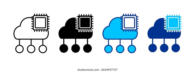 Iot Icon Set Multiple Style Vector Illustration