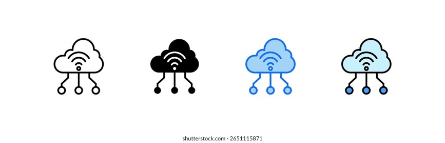 Iot Icon Set Multiple Style Collection