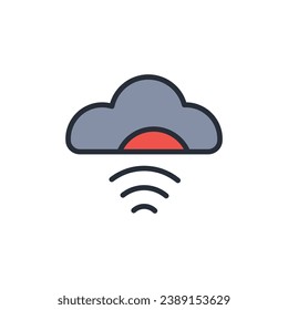 iot icon. vector.Editable stroke.linear style sign for use web design,logo.Symbol illustration.