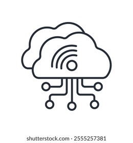 iot icon. vector.Editable stroke.linear style sign for use web design,logo.Symbol illustration.