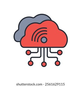 iot icon. vector.Editable stroke.linear style sign for use web design,logo.Symbol illustration.