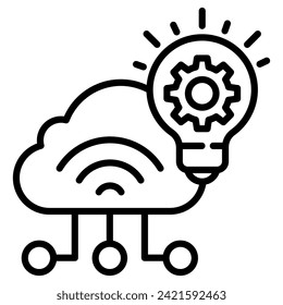 IoT Innovation icon line vector illustration