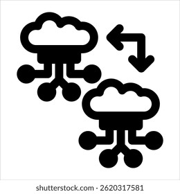 IOT Integration Black Icon. Simple Vector Illustration on White Background