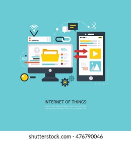 IOT (Internet of Things) flat illustration