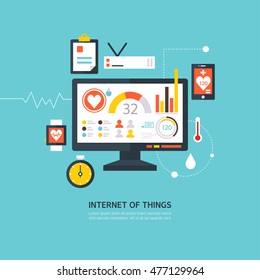 IOT (Internet of Things) flat illustration