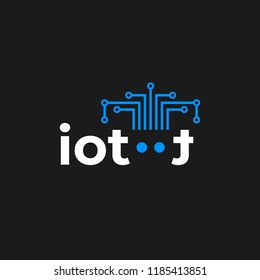 IOT (Internet Of Things) Logo. Vector Template