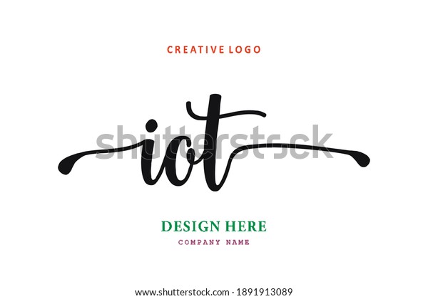 Iot Lettering Logo Simple Easy Understand Stock Vector (Royalty Free ...