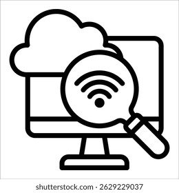 Iot Monitoring Icon Element For Design