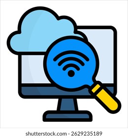 Iot Monitoring Icon Element For Design