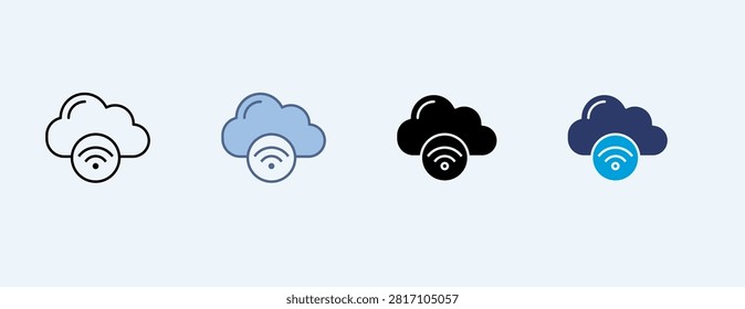 Iot Multiple Icon Illustration Vector