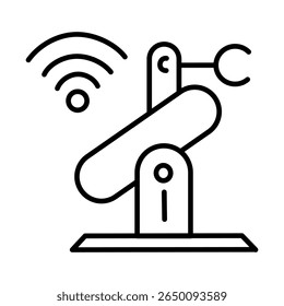 IOT Robotic Arm Vector Icon