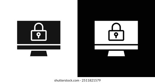 IOT security icon Flat fill set collection