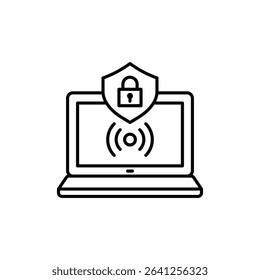 IOT security tools icon outline set sign
