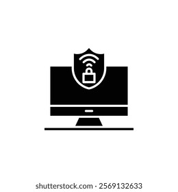 IOT security tools icon Vector flat thin line illustration