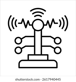 iot sensors outline icon vector illustration