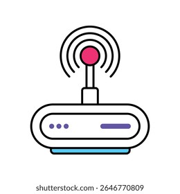 Ícone de estilo de ilustração de contorno Preenchido por vetor do Iot. Arquivo EPS 10