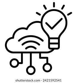 IoT Solutions ilustración vectorial de línea de iconos