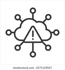 Iot Vulnerability Icon Vector Illustration Outline