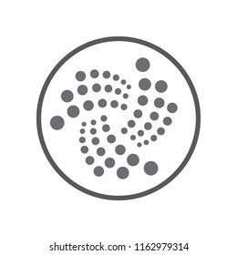 iota coin icon. criptocurrency symbol vector design 