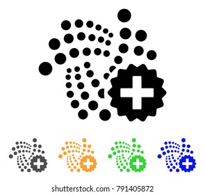 Iota Create icon. Vector illustration style is a flat iconic iota create black symbol with grey, yellow, green, blue color versions. Designed for web and software interfaces.