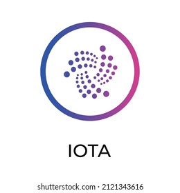 IOTA Crypto Currency icon. MIOTA sign. Crypto Currency vector icon. Flat Vector illustration - Vector