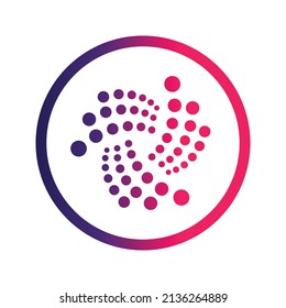 IOTA Cryptocurrency coin icon. MIOTA sign. Cryptocurrency vector icon. Flat Vector illustration - Vector