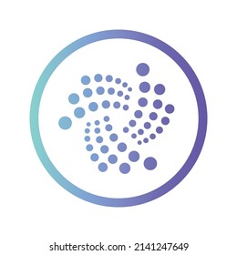 IOTA Cryptocurrency coin icon. MIOTA sign. Cryptocurrency vector icon. Flat Vector illustration - Vector