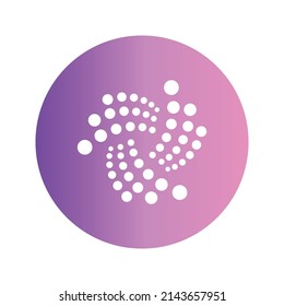 IOTA Cryptocurrency coin icon. MIOTA sign. Cryptocurrency vector icon. Flat Vector illustration - Vector