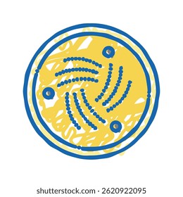 iota criptomoeda ícone doodle esboço vetor. sinal de criptomoeda iota. ilustração de símbolo isolado