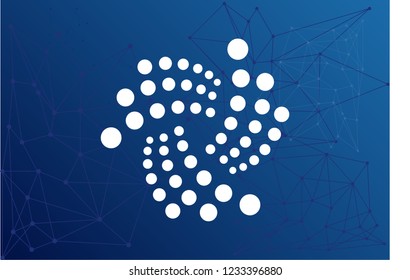 IOTA cryptocurrency vector illustration
