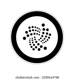 Iota currency icon. Cryptocurrency based on blockchain. Vector illustration isolated
