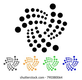 Iota Currency icon. Vector illustration style is a flat iconic iota currency symbol with grey, yellow, green, blue color variants. Designed for web and software interfaces.