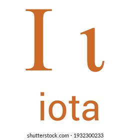 iota greek letter symbol on white background