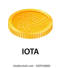Iota icon. Isometric illustration of iota vector icon for web
