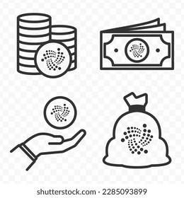 IOTA icons set money icon vector image on transparent background (PNG).