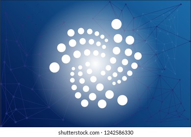 IOTA MIOTA cryptocurrency network vector illustration