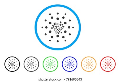 Iota Shine Rays rounded icon. Style is a flat grey symbol inside light blue circle with bonus colored variants. Iota Shine Rays vector designed for web and software interfaces.