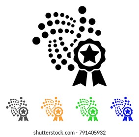 Iota Star Award icon. Vector illustration style is a flat iconic iota star award black symbol with grey, yellow, green, blue color versions. Designed for web and software interfaces.