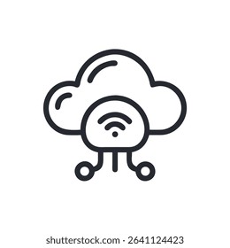 iota-cloud icon vector illustration style