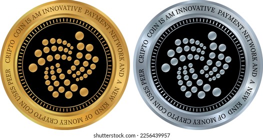 iota-miota coin vector illustrations. 3d illustration