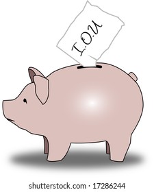 IOU Piggy Bank