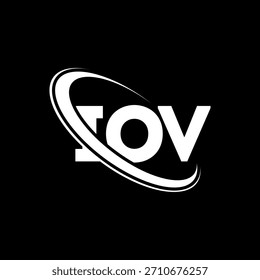 IOV logo. IOV letter. IOV letter logo design. Initials IOV logo linked with circle and uppercase monogram logo. IOV-typography for technology, business and real estate brand.