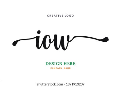 IOW lettering logo is simple, easy to understand and authoritative