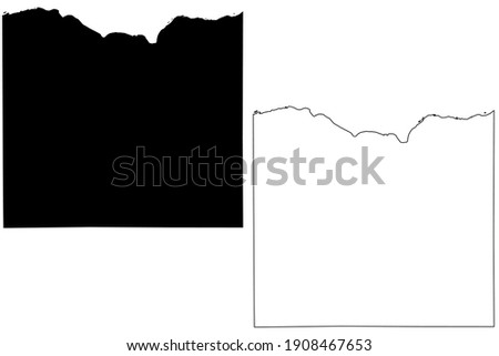 Iowa County, State of Wisconsin (U.S. county, United States of America, US) map vector illustration, scribble sketch Iowa map