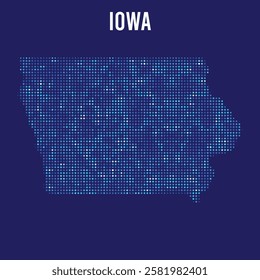 Iowa digital DOTTED MAP on blue background.eps
