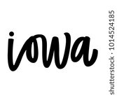 Iowa in hand lettering