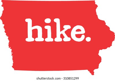 Iowa hike state vector sign