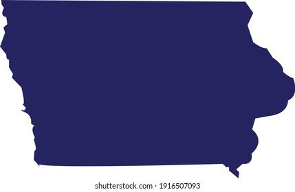 Iowa icon symbol, Isolated illustration of icon sign concept for your web site mobile app logo UI design, High Quality map of Iowa is a state of United States of America, Iowa map vector Illustration